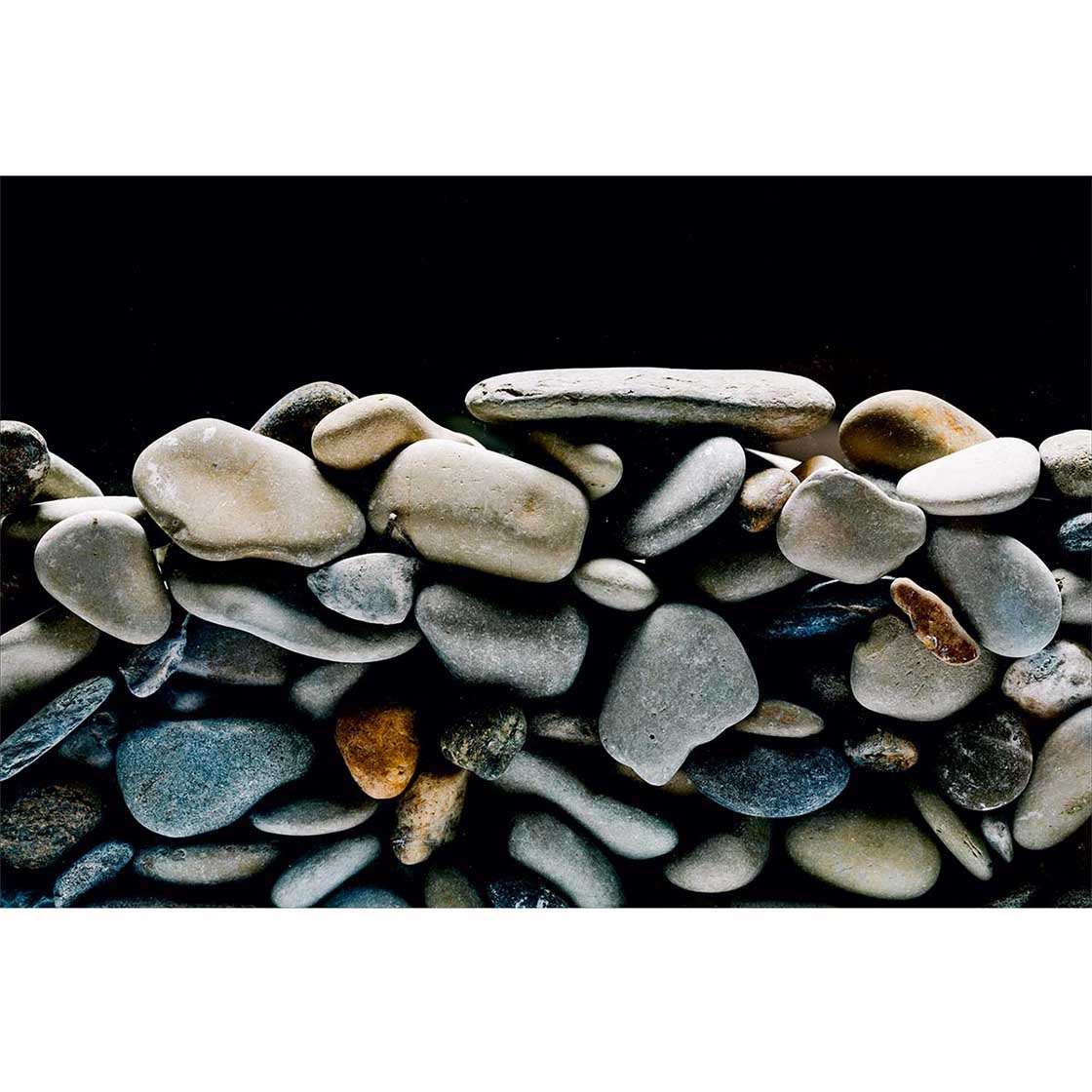 Autocolant Acvariu Stones on Black Background - clevny.ro