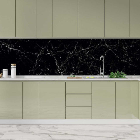 Autocolant bucătărie Black Marble - clevny.ro