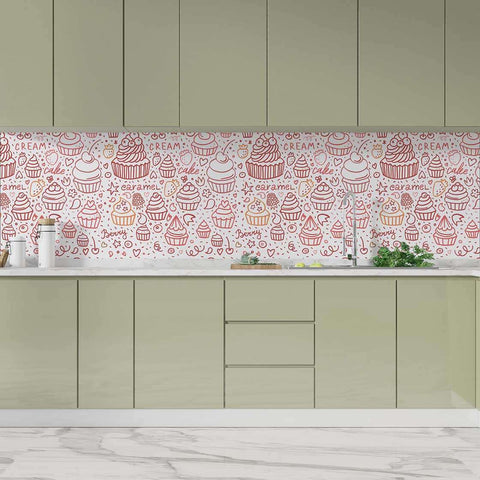 Autocolant bucătărie Cream Caramel Berry - clevny.ro