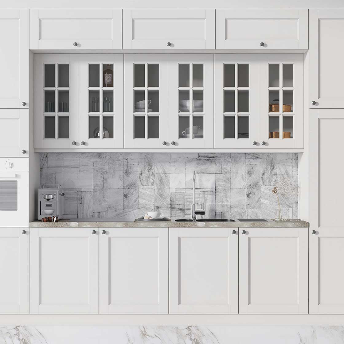 Autocolant bucătărie Grey Faience - clevny.ro