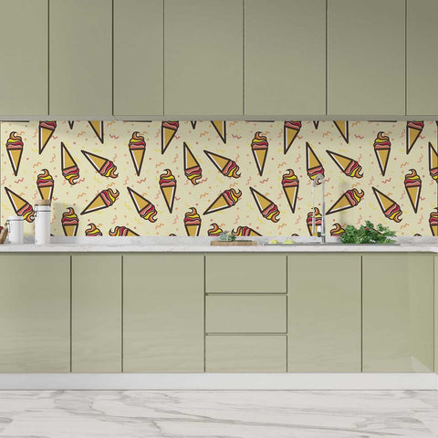 Autocolant bucătărie Icecream Pattern - clevny.ro