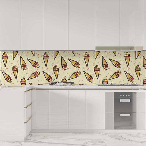 Autocolant bucătărie Icecream Pattern - clevny.ro