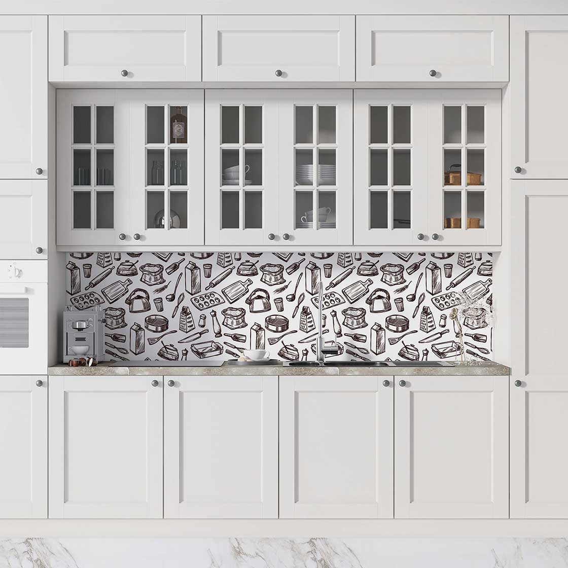Autocolant bucătărie Kitchen Pattern - clevny.ro