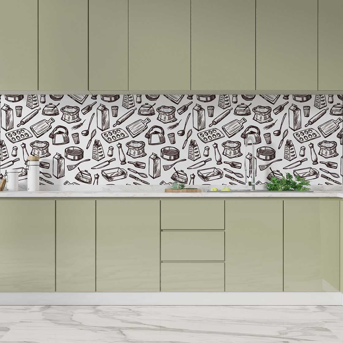 Autocolant bucătărie Kitchen Pattern - clevny.ro
