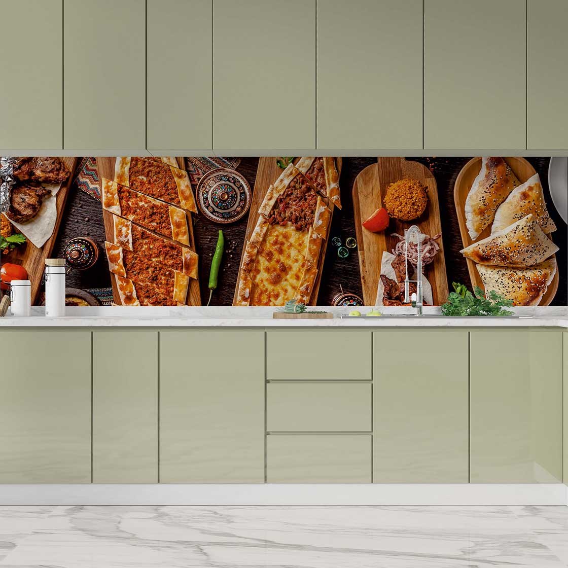 Autocolant bucătărie Pizza Arrangement - clevny.ro