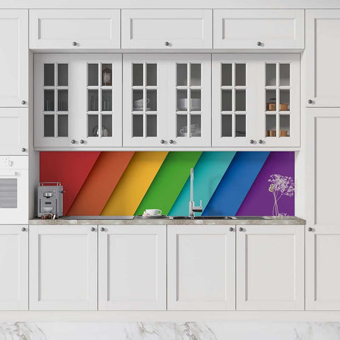 Autocolant bucătărie Rainbow Stripes - clevny.ro