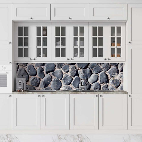 Autocolant bucătărie River Stones on Wall - clevny.ro