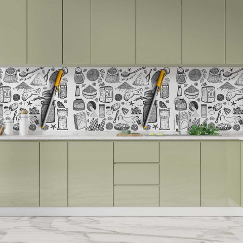 Autocolant bucătărie Salt Doodle Set - clevny.ro
