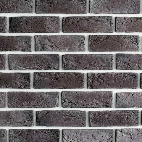 Autocolant Mobilă Dark Brown Brick Wall - clevny.ro