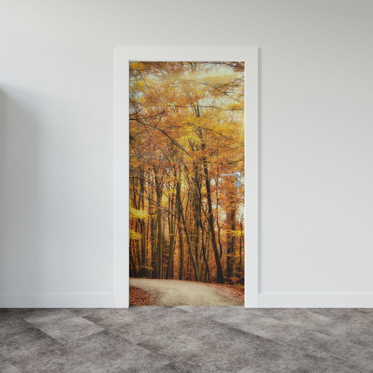 Autocolant ușă Autumn Forest Path - clevny.ro
