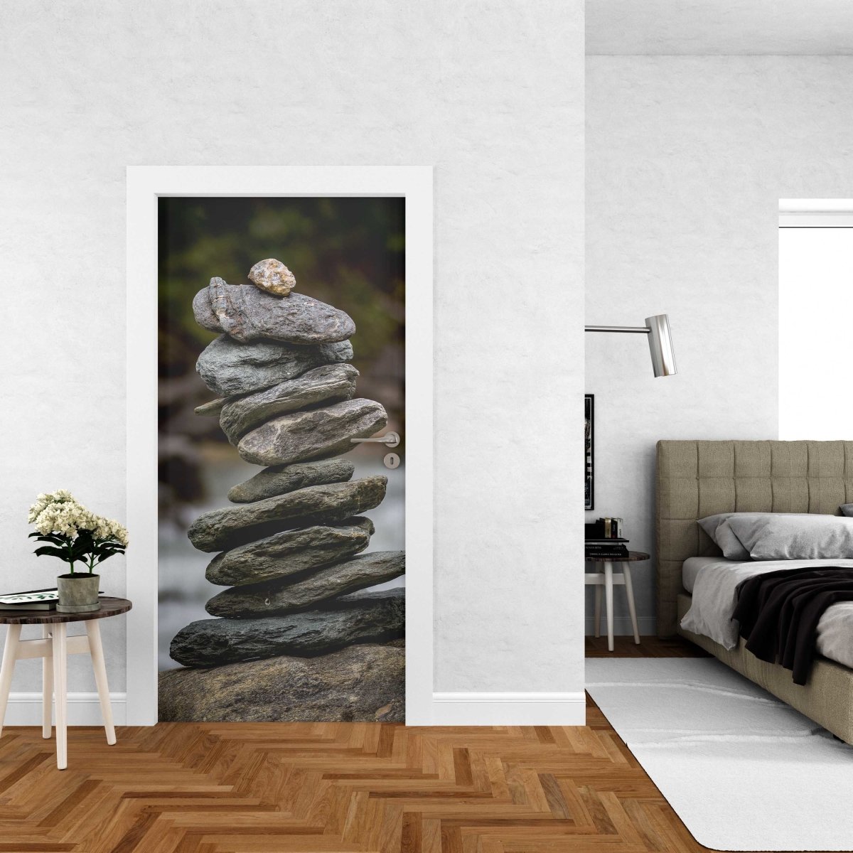 Autocolant ușă Stone Tower - clevny.ro
