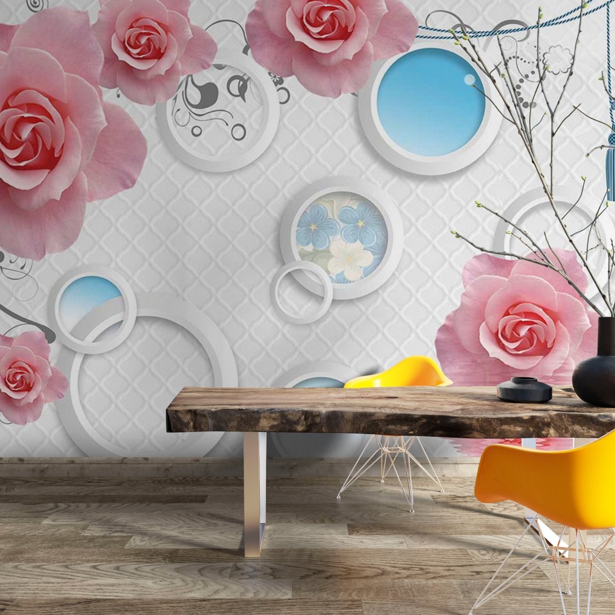 Fototapet Pink Rose Background - clevny.ro