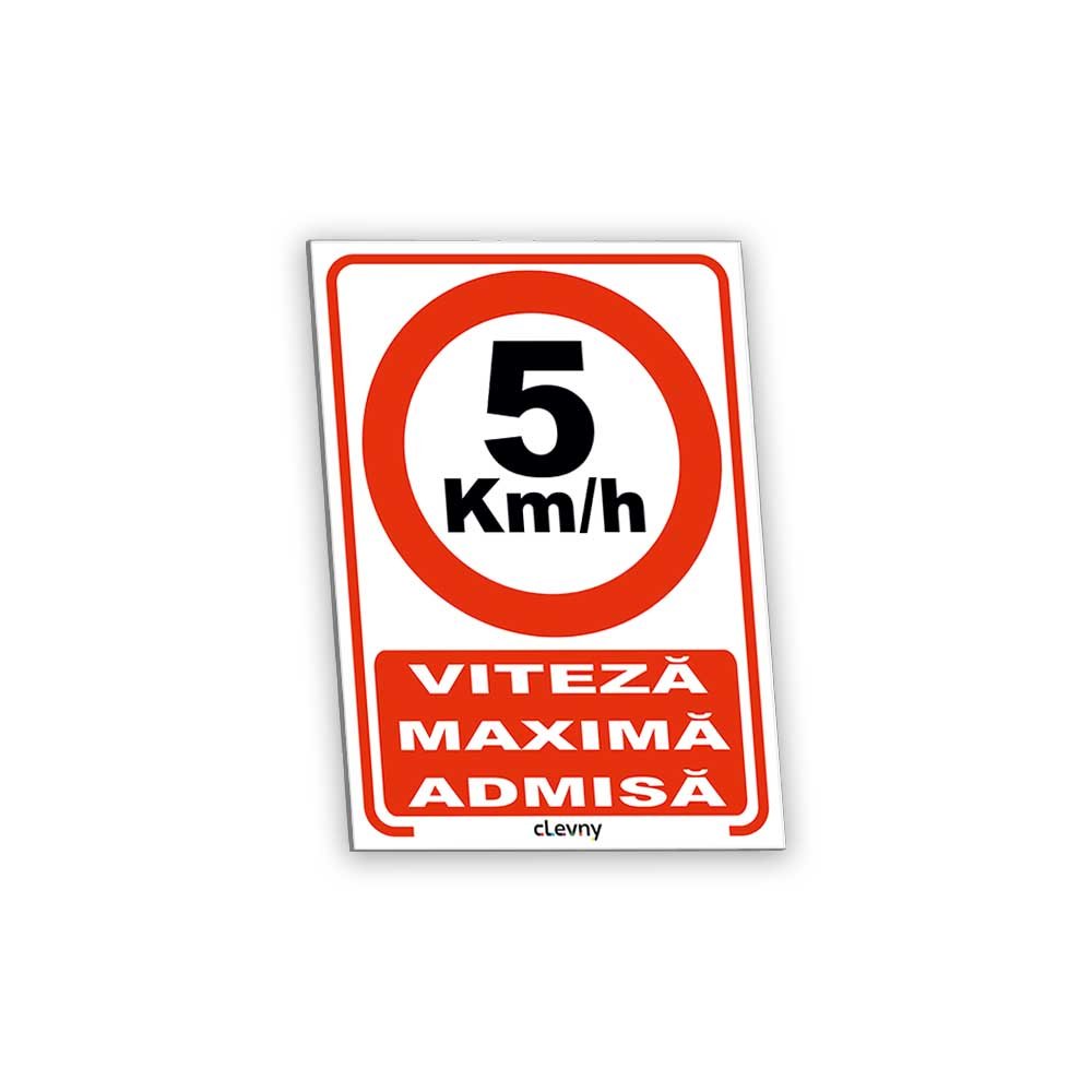 Indicator 5km/h viteză maximă admisă - clevny.ro