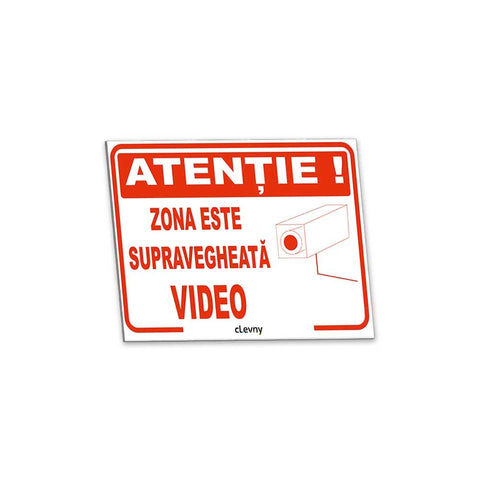 Indicator Atenție zona este supravegheată video - clevny.ro