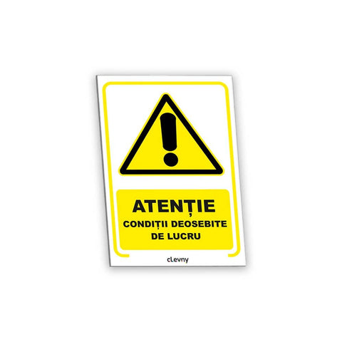 Indicator Condiții de lucru deosebite - clevny.ro
