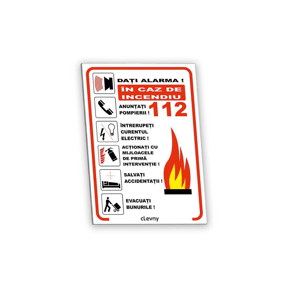 Indicator Dați alarma în caz de incendiu - clevny.ro