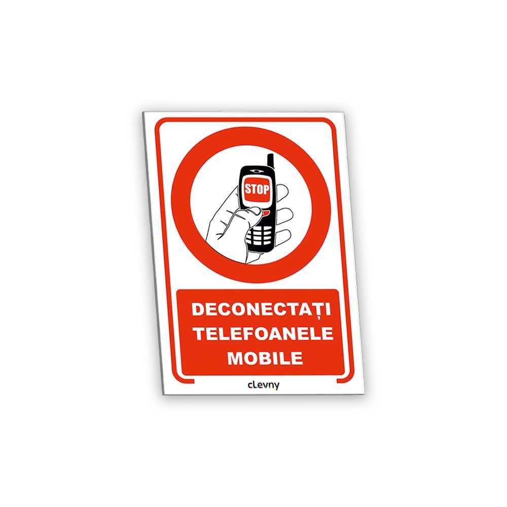 Indicator Deconectați telefoanele mobile - clevny.ro