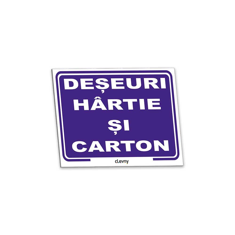 Indicator Deșeuri hârtie și carton - clevny.ro