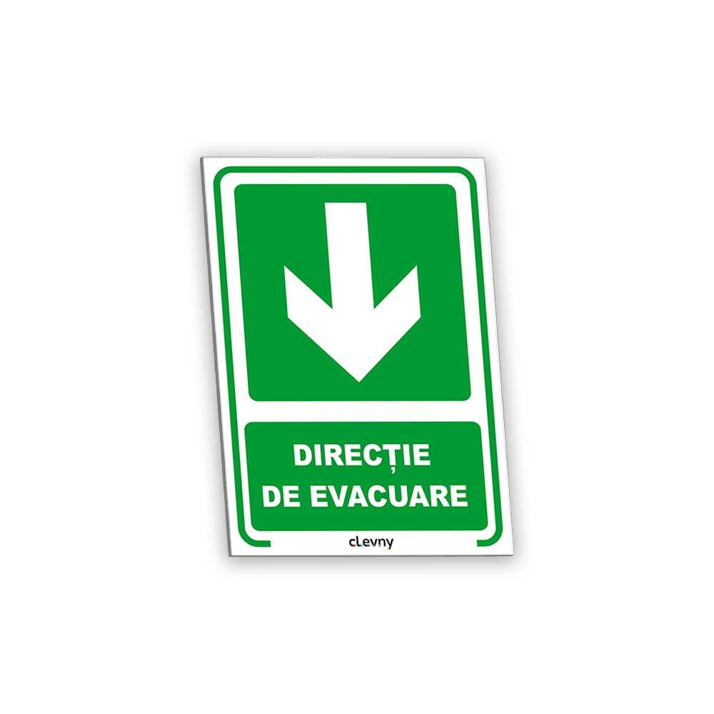 Indicator Direcție de evacuare jos - clevny.ro