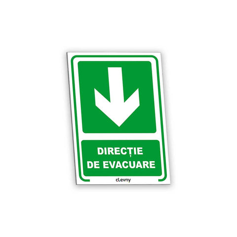 Indicator Direcție de evacuare jos - clevny.ro