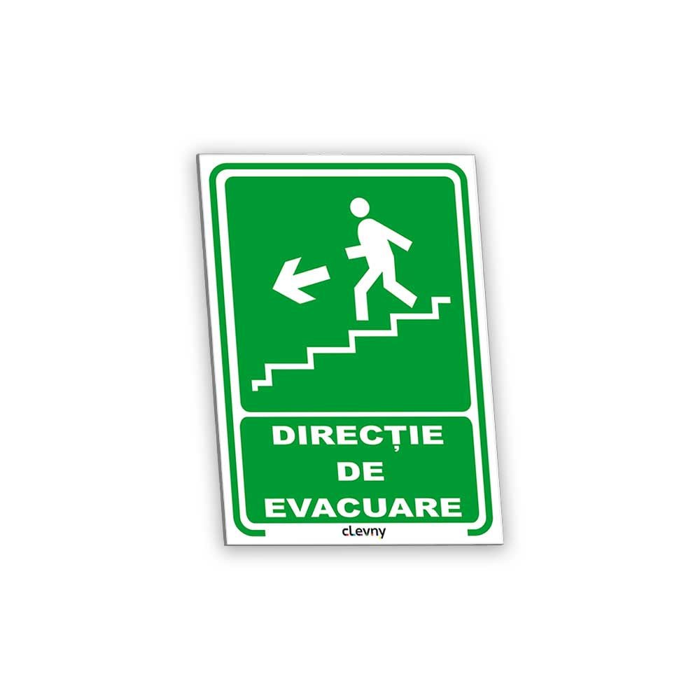 Indicator Direcție de evacuare scări jos - clevny.ro