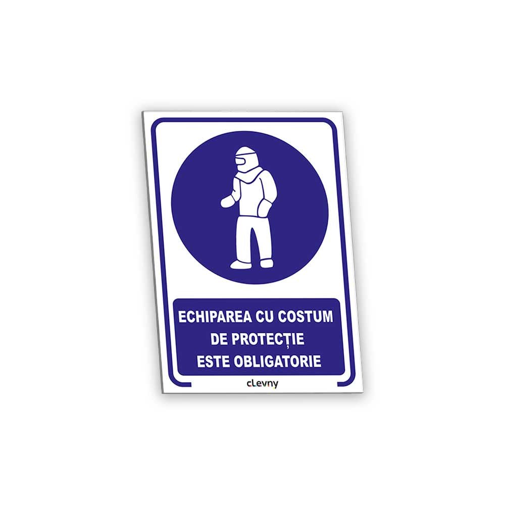 Indicator Echiparea cu costum de protecție este obligatorie - clevny.ro