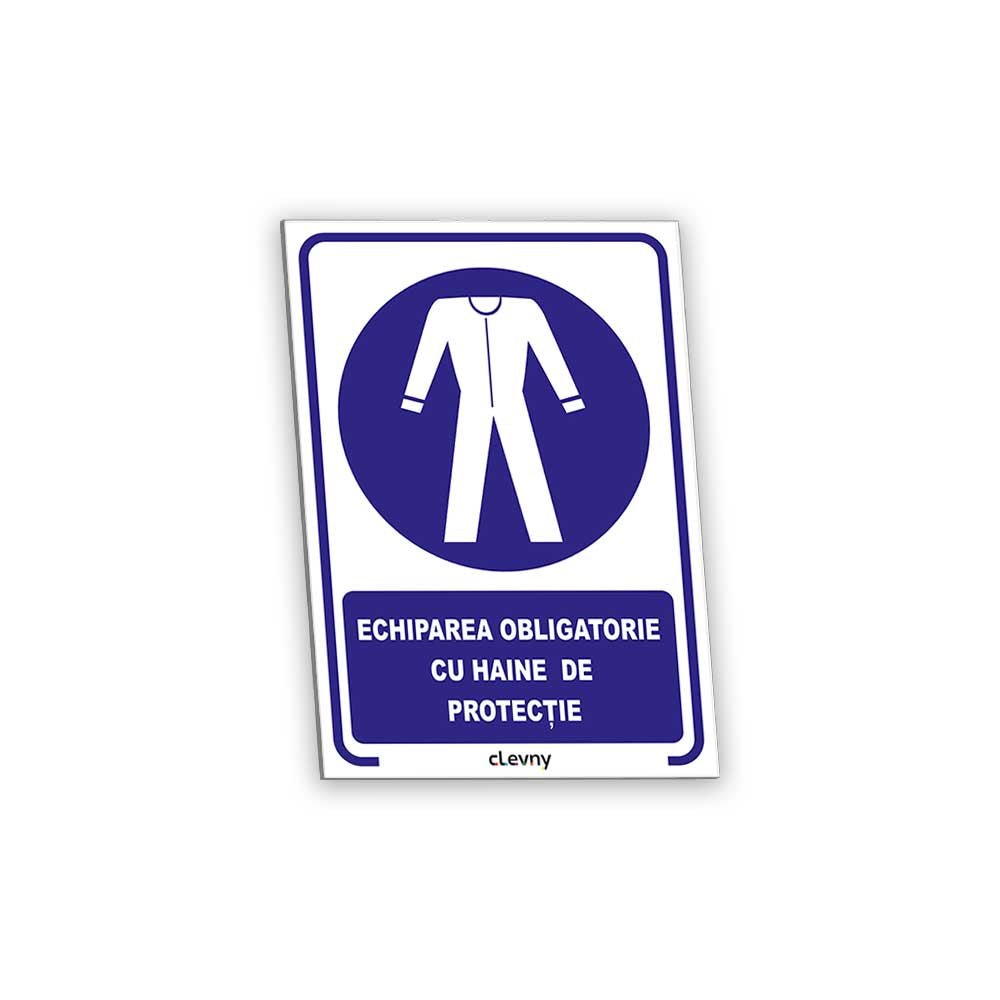 Indicator Echiparea obligatorie cu haine de protecție - clevny.ro