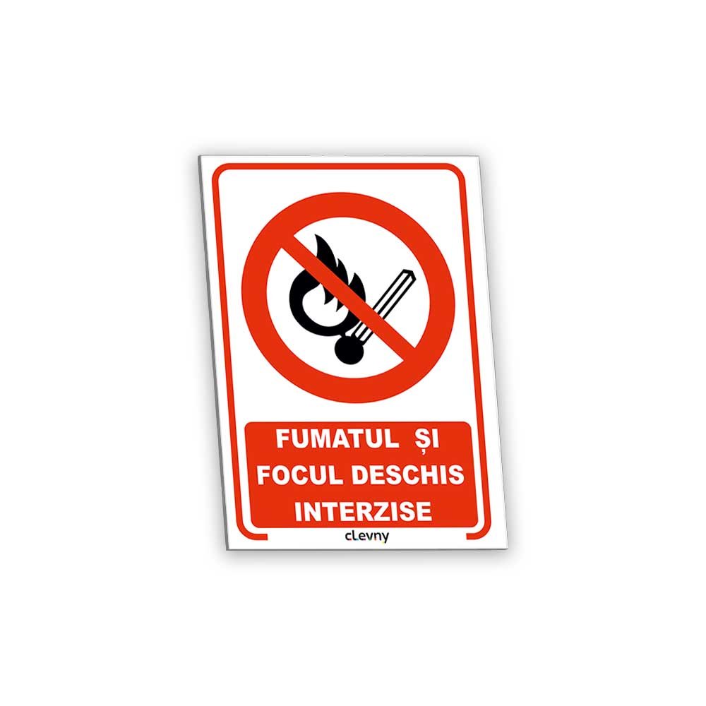 Indicator Fumatul și focul deschis interzise - clevny.ro