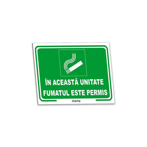 Indicator În această unitate fumatul este permis - clevny.ro