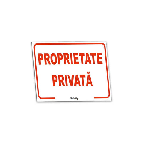 Indicator Proprietate privată - clevny.ro
