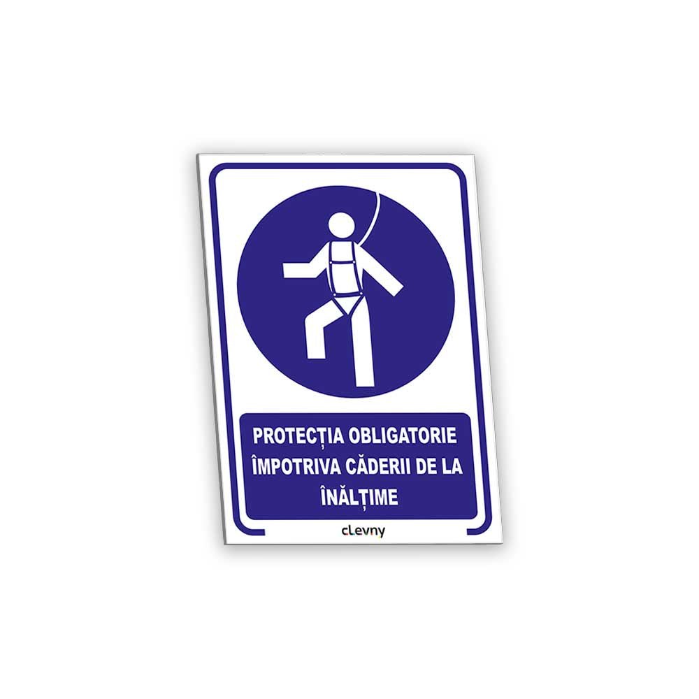 Indicator Protecție obligatorie împotriva căderilor de la înălțime - clevny.ro