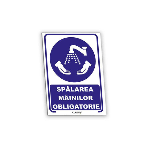 Indicator Spălarea mâinilor obligatorie - clevny.ro