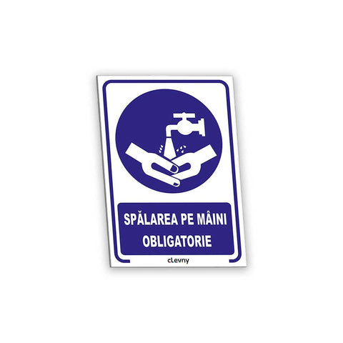 Indicator Spălarea pe mâini obligatorie - clevny.ro