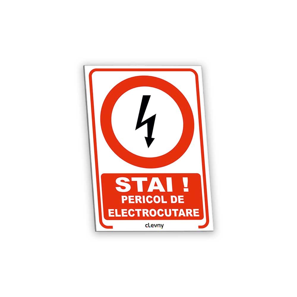 Indicator Stai pericol de electrocutare - clevny.ro