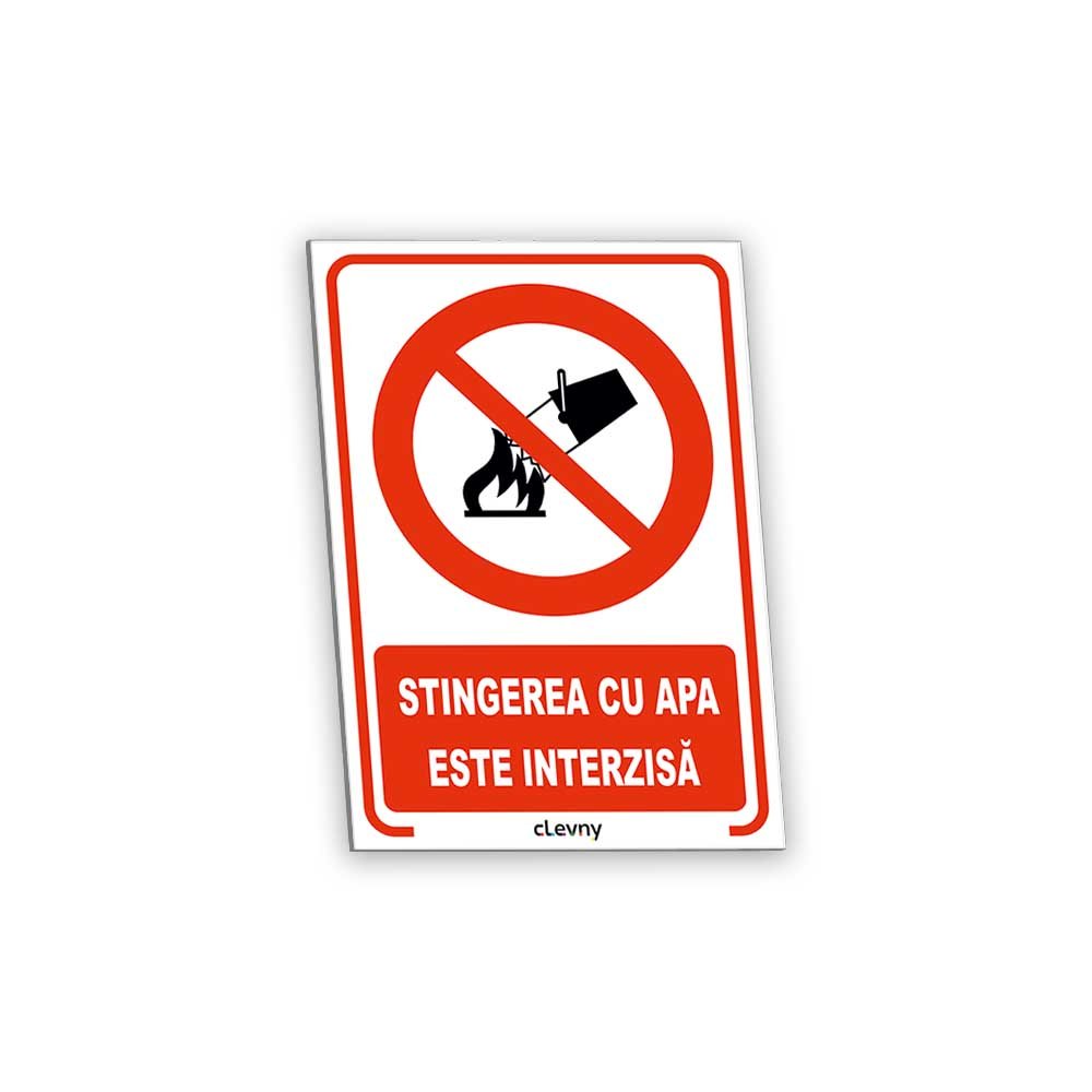 Indicator Stingerea cu apă este interzisă - clevny.ro