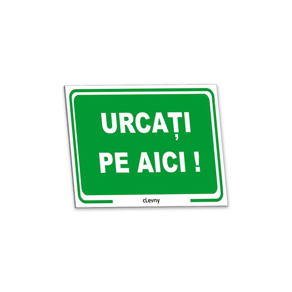 Indicator Urcați pe aici - clevny.ro