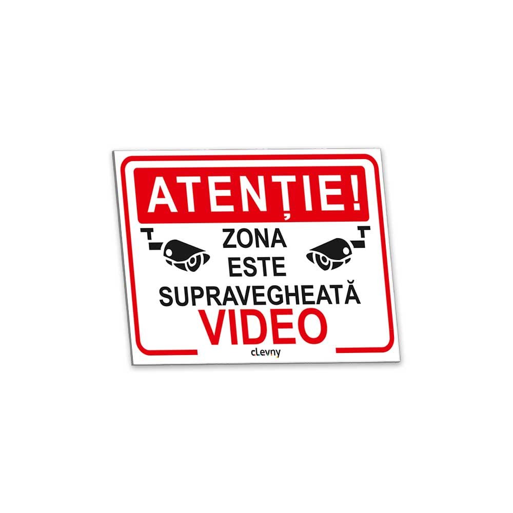 Indicator Zona este supravegheată video - clevny.ro