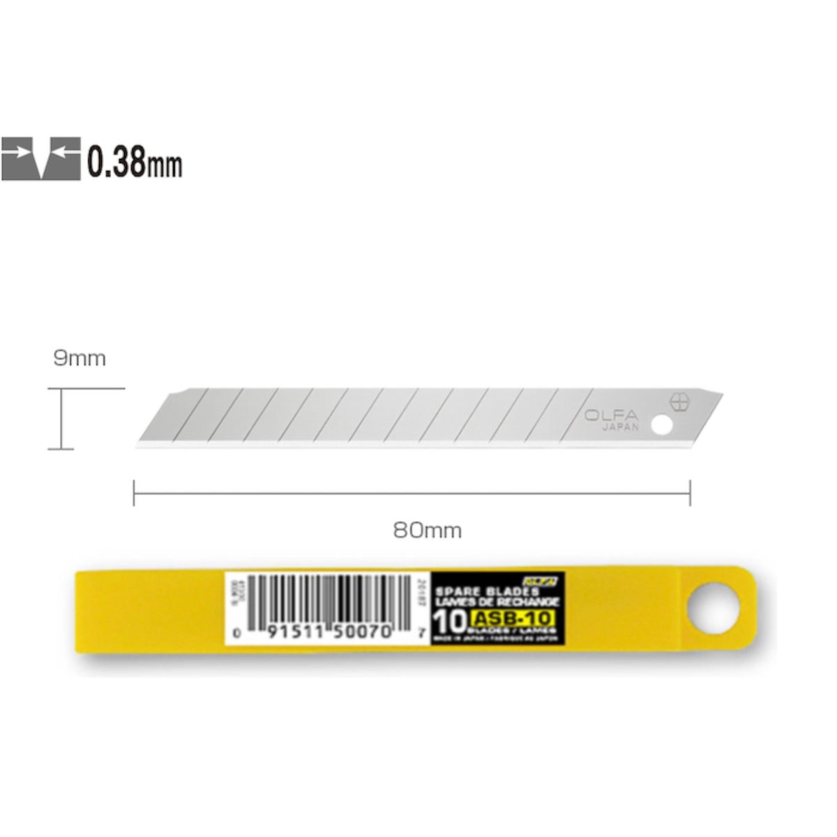 Lame Olfa ASB-10 - Lame de schimb 9 mm - clevny.ro