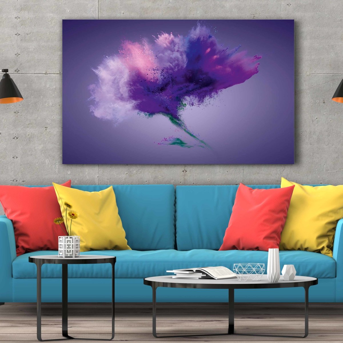 Ofertă Tablou Canvas Purple Explosion - clevny.ro