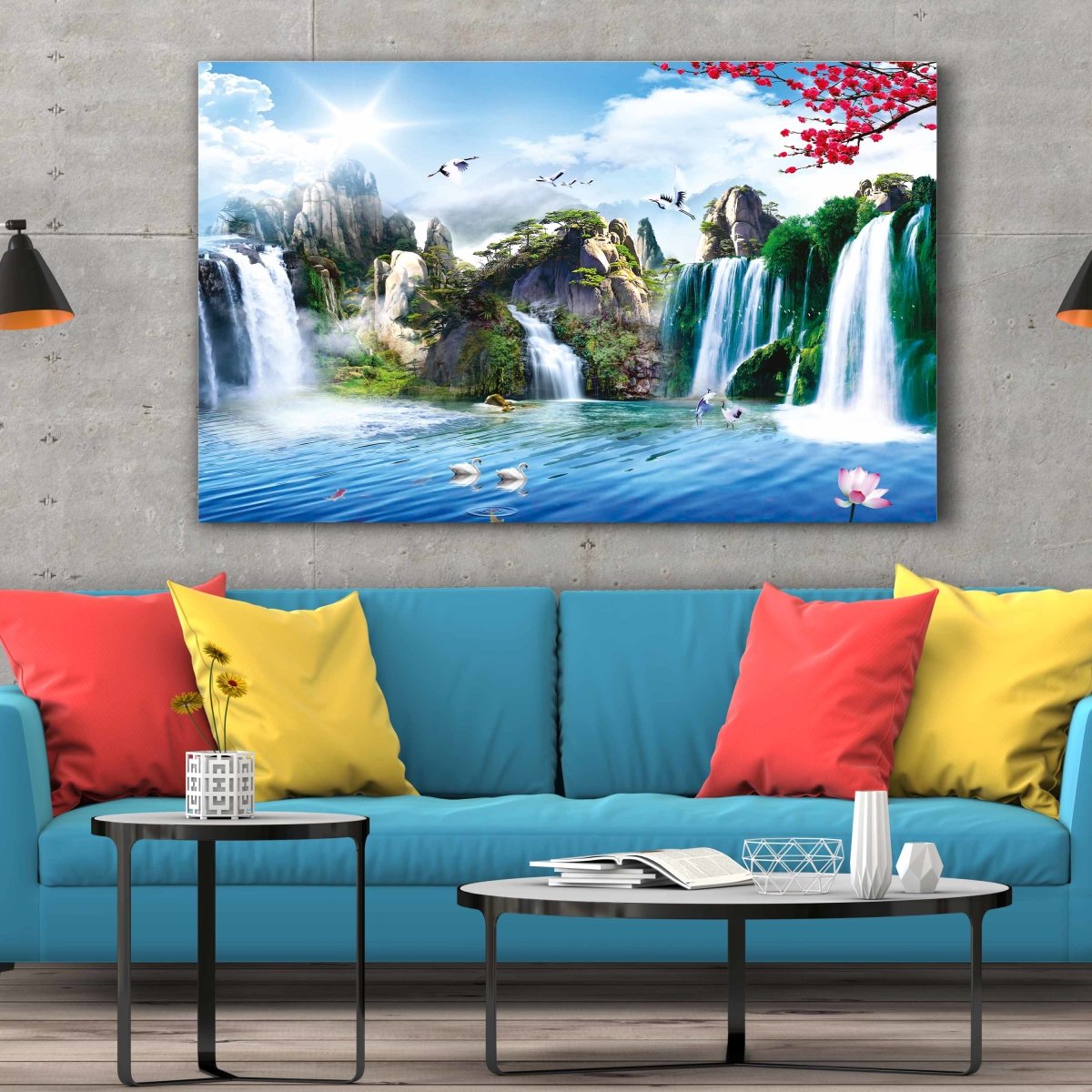 Ofertă Tablou Canvas Waterfall Mural Painting - clevny.ro