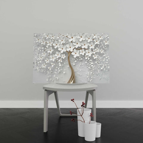Ofertă Tablou Canvas White Tree with Flowers - clevny.ro