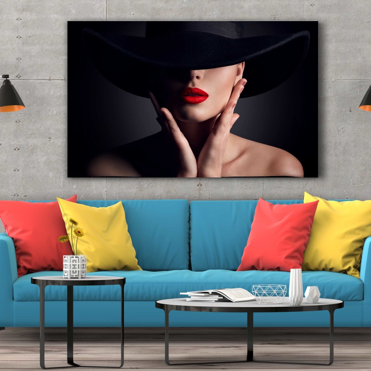 Ofertă Tablou Canvas Woman Hat - clevny.ro
