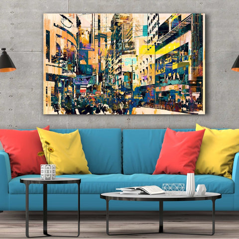 Tablou Canvas Abstract Art of Cityscape - clevny.ro