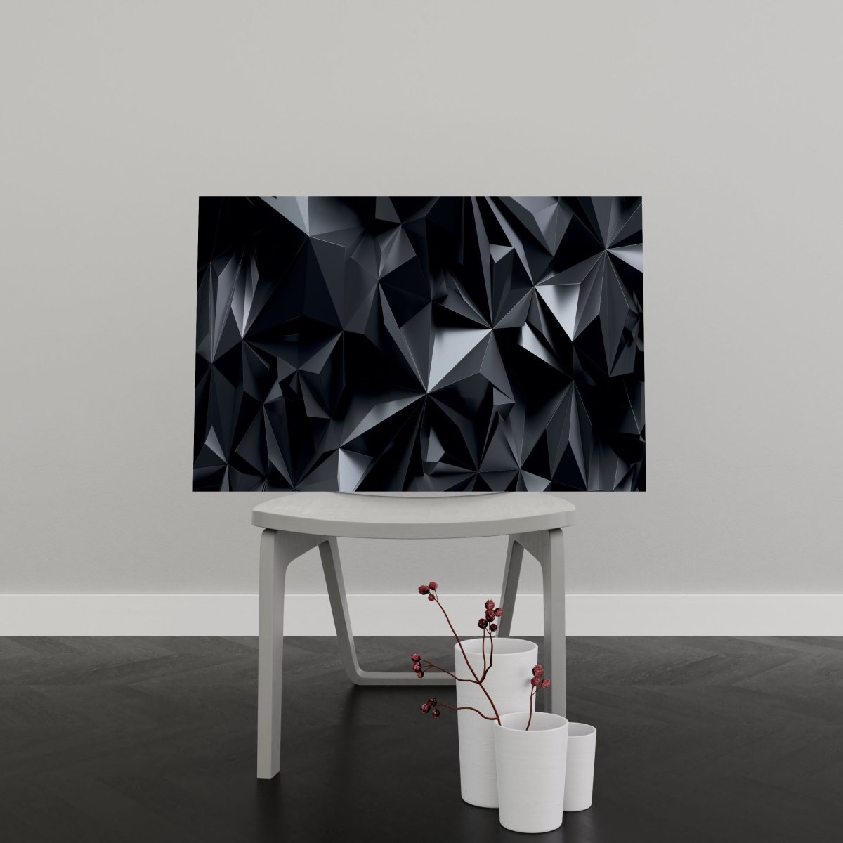 Tablou Canvas Abstract Black Crystal Background - clevny.ro