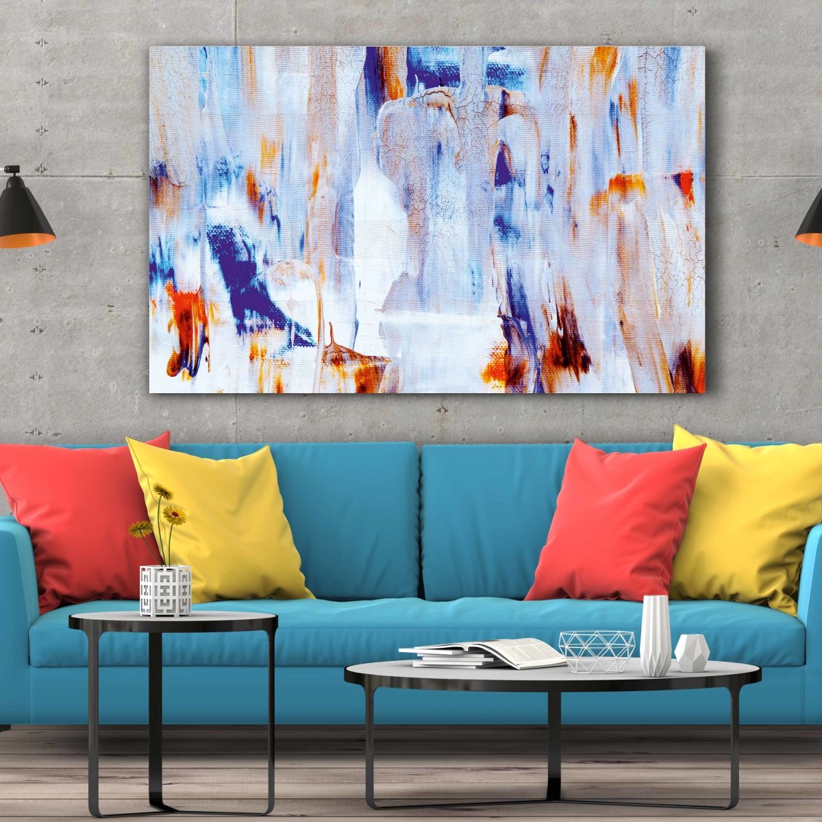 Tablou Canvas Abstract Blue - clevny.ro