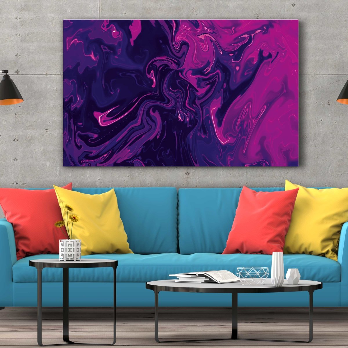 Tablou Canvas Abstract Colorful Liquid - clevny.ro