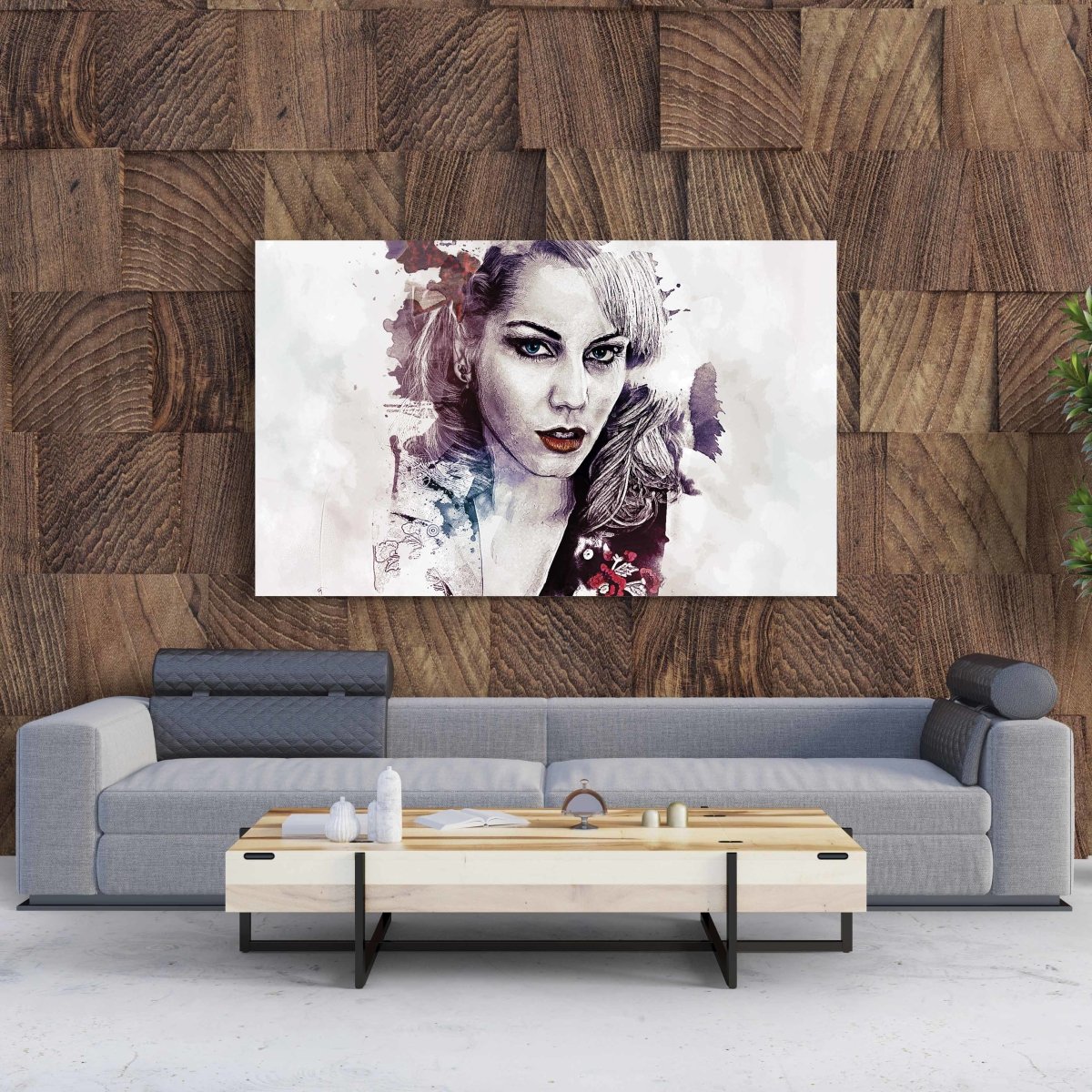 Tablou Canvas Abstract Girl Painted - clevny.ro
