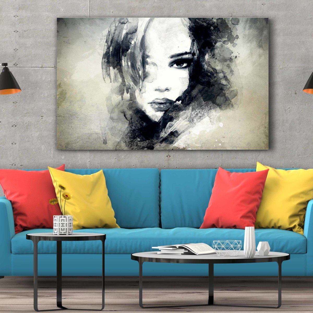 Tablou Canvas Abstract Woman Portrait - clevny.ro