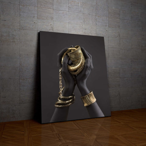 Tablou Canvas African Gold Jewelry - clevny.ro