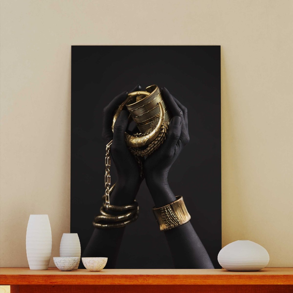 Tablou Canvas African Gold Jewelry - clevny.ro